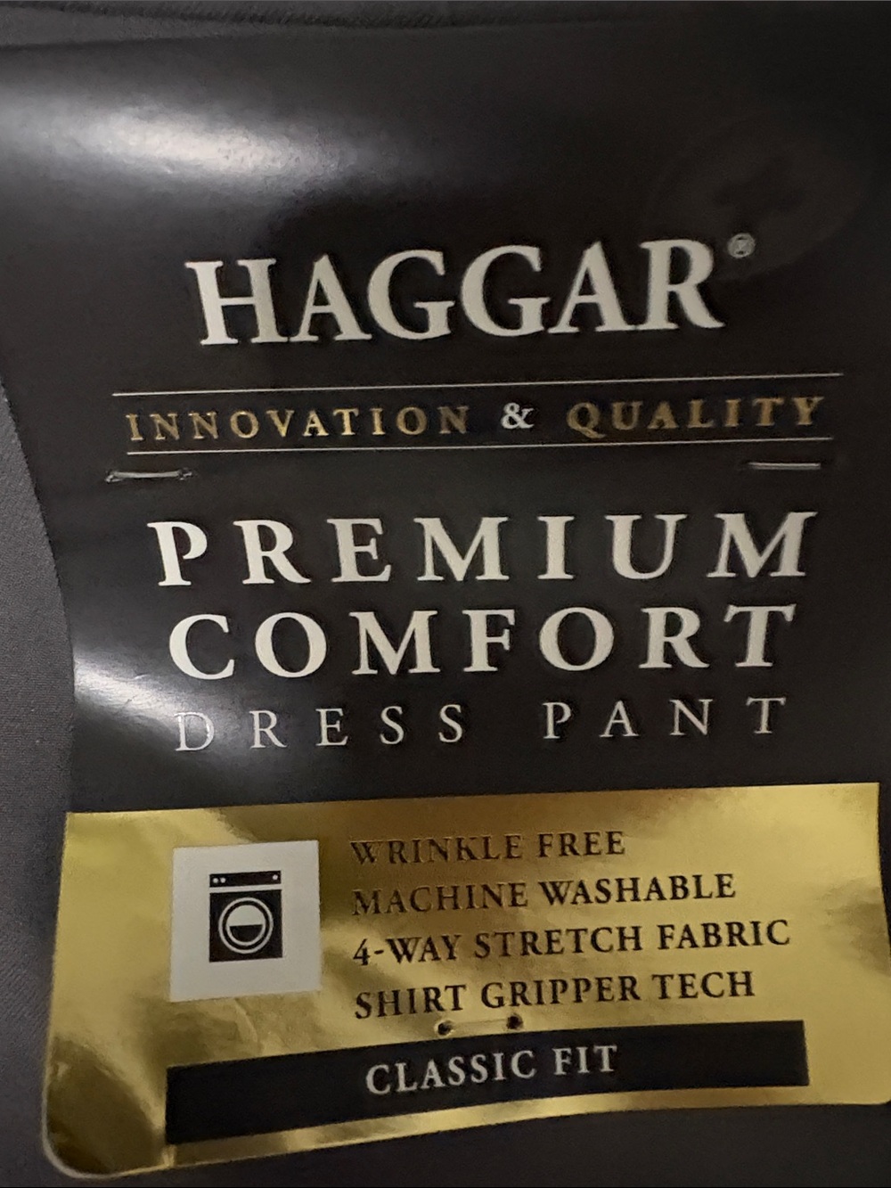 Haggar Classic Fit 36X29 medium grey dress pants nwt